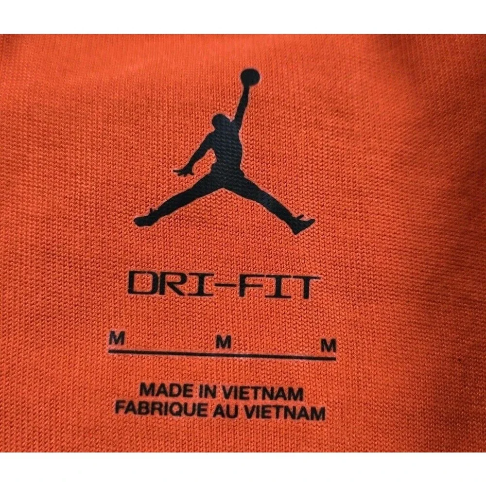 Mens Jordan Sport Performance DriFit T Shirt Medium Orange Jumpman
